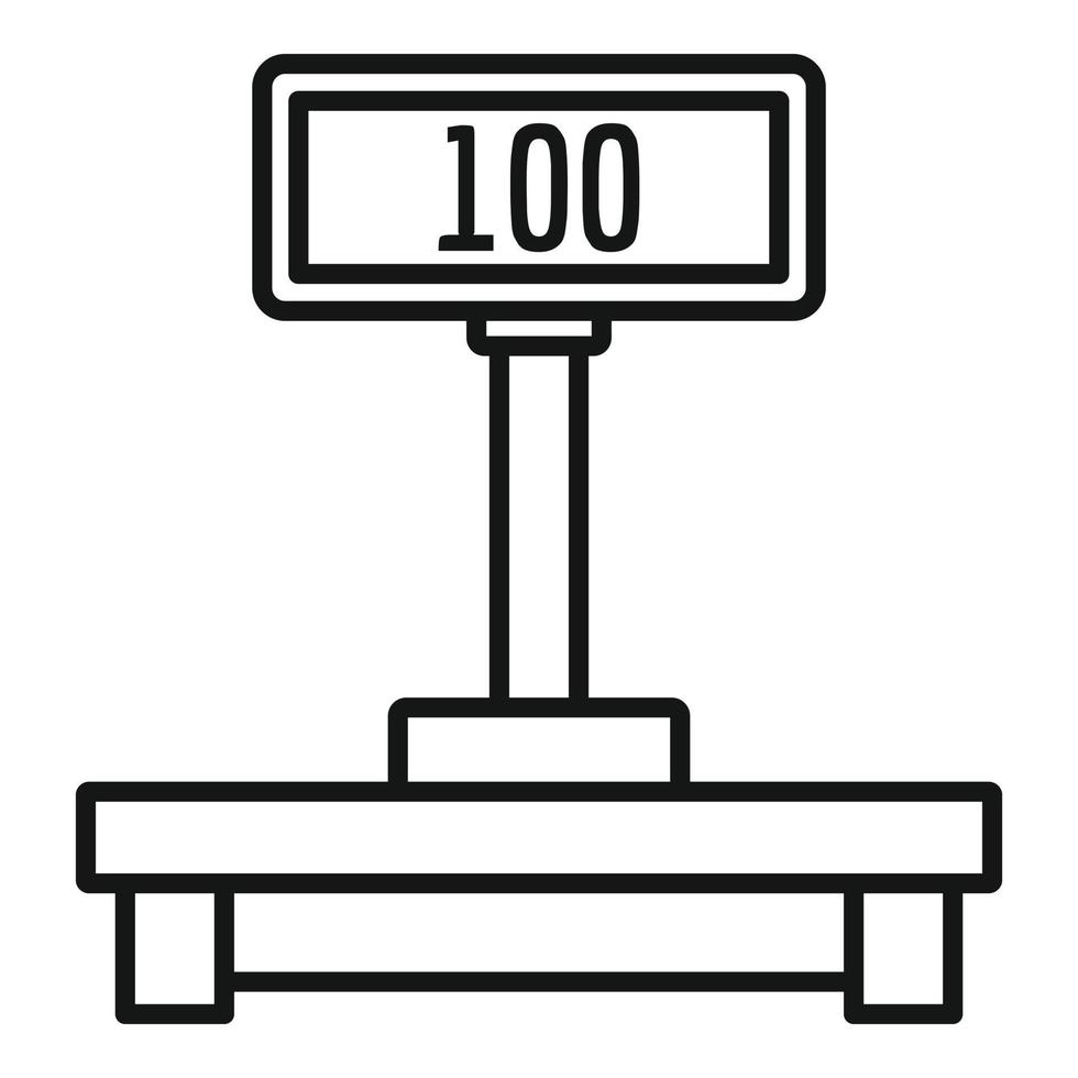 Digital post scales icon, outline style vector