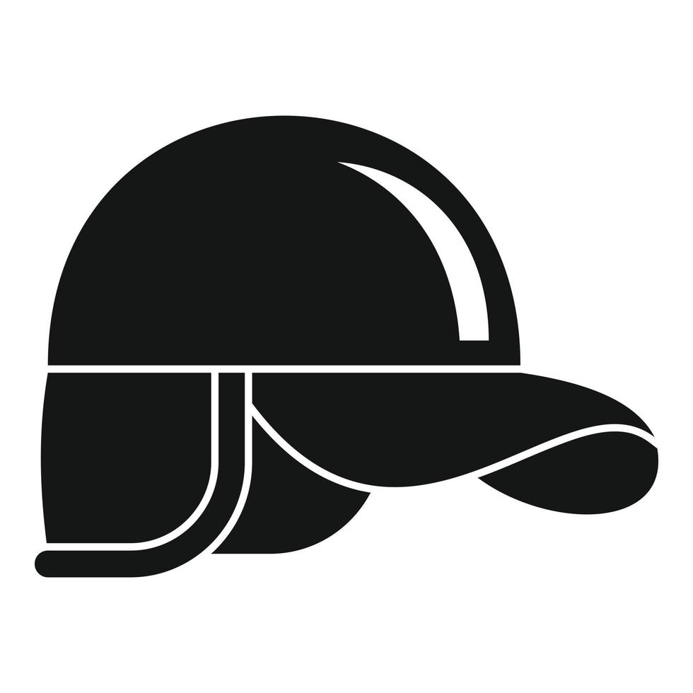 icono de gorra de cazador, estilo simple vector