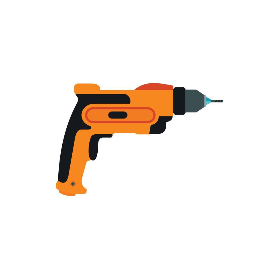 Drill icon, flat style vector