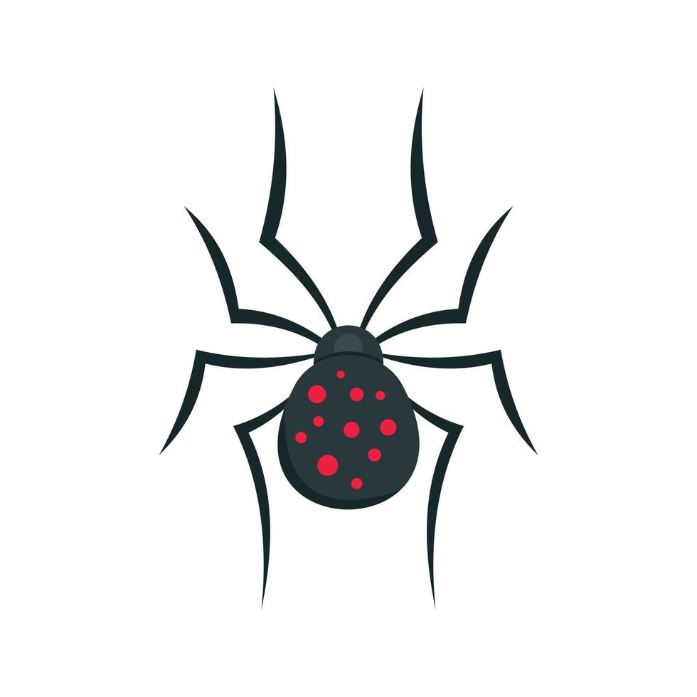 Spider icon, flat style vector