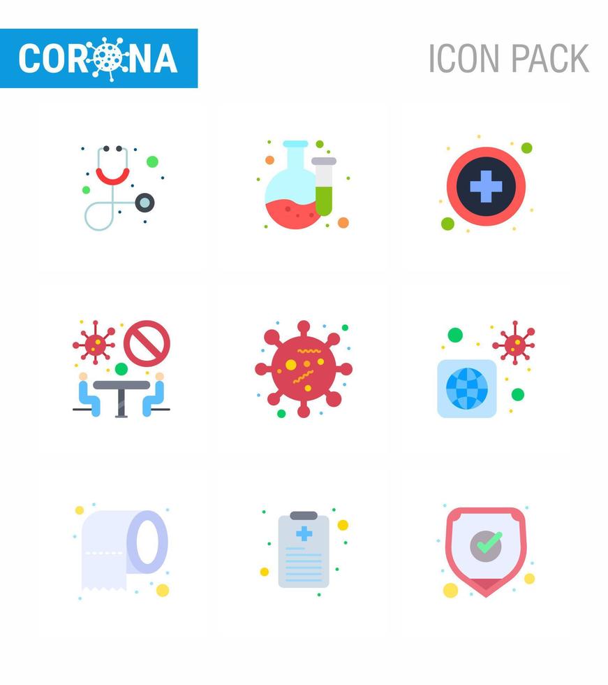 Coronavirus 2019nCoV Covid19 Prevention icon set worldwide corona medical sign bug team viral coronavirus 2019nov disease Vector Design Elements