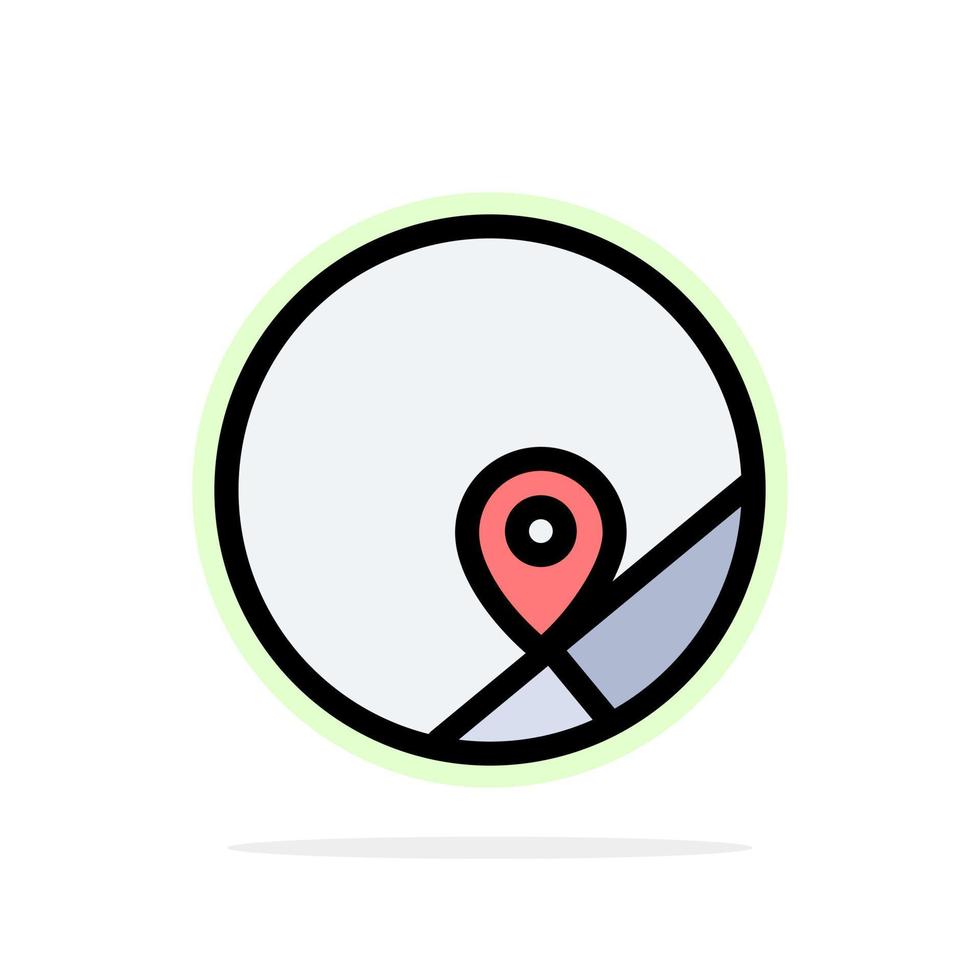 Basic Map Location Map Abstract Circle Background Flat color Icon vector