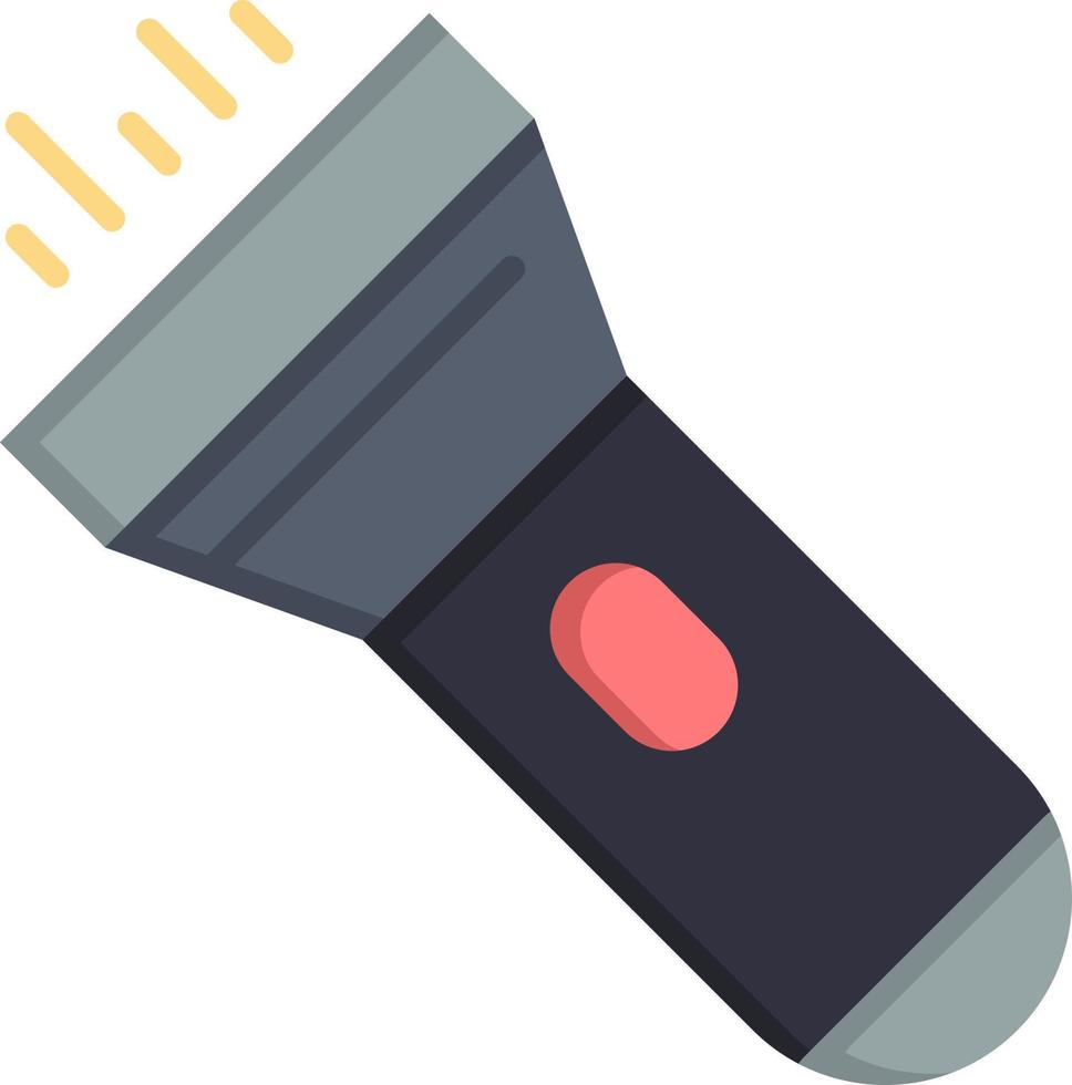 Flashlight Light Torch Flash  Flat Color Icon Vector icon banner Template