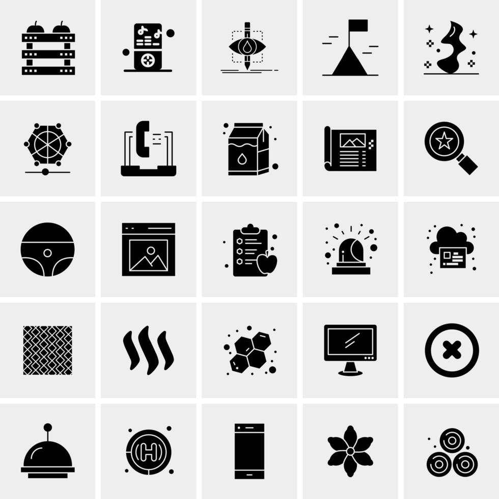 25 iconos de negocios universales vector ilustración de icono creativo para usar en proyectos relacionados con la web y dispositivos móviles