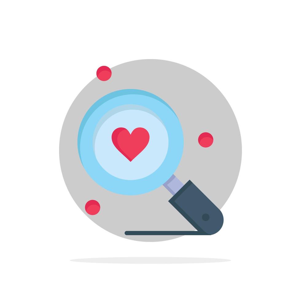 Search Love Heart Wedding Abstract Circle Background Flat color Icon vector