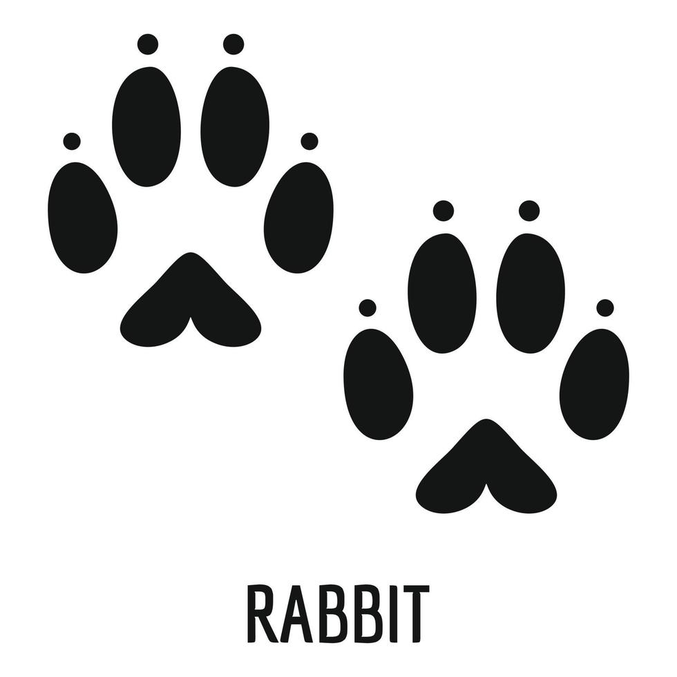 Rabbit step icon, simple style vector