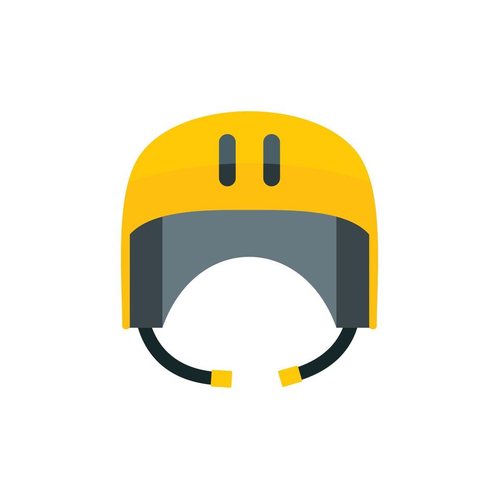 icono de casco de kayak, estilo plano vector