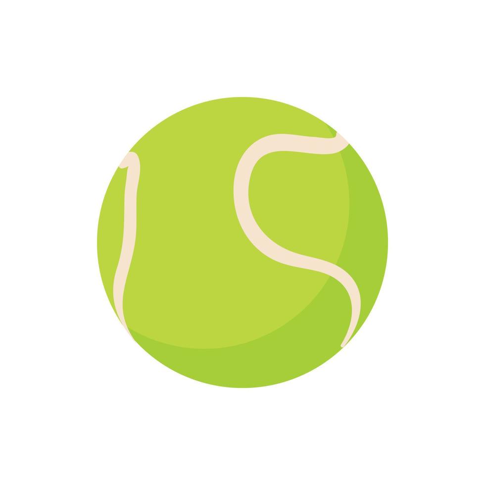 Tennis ball icon in cartoon style vector