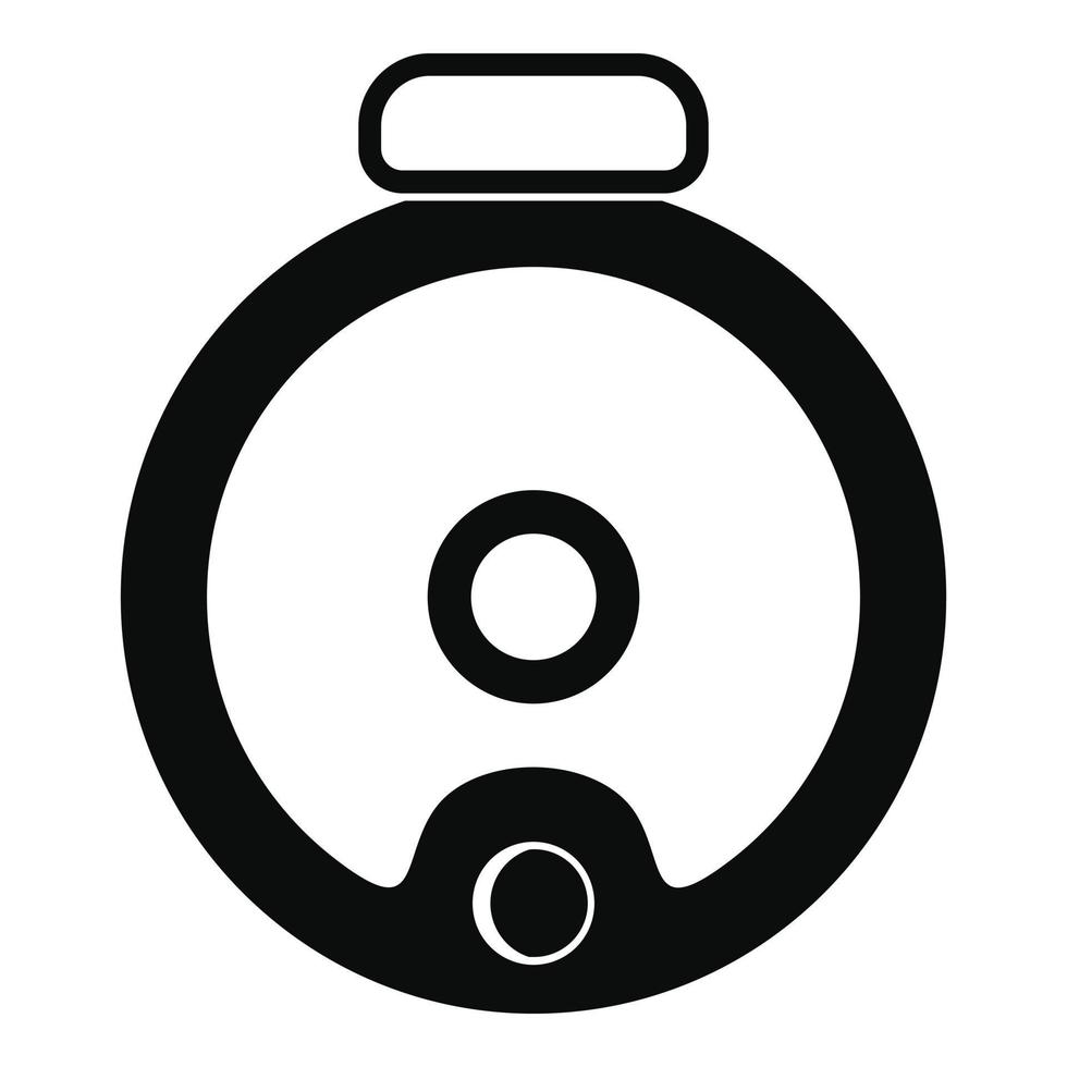 Top view robot vacuum cleaner icon, simple style vector