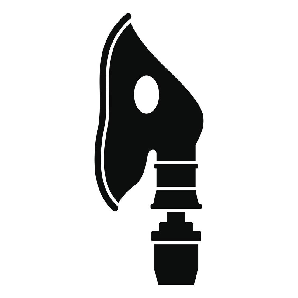 Respiratory mask icon, simple style vector