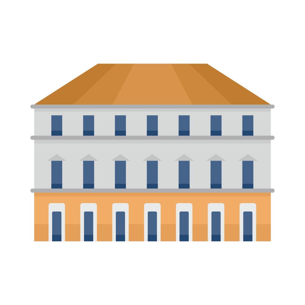 Milan building icon, flat style vector