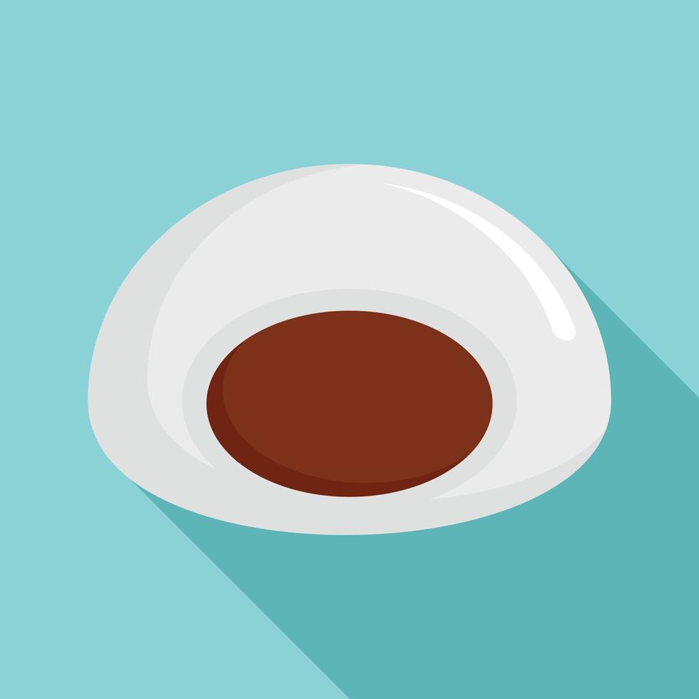Rice seed icon, flat style vector