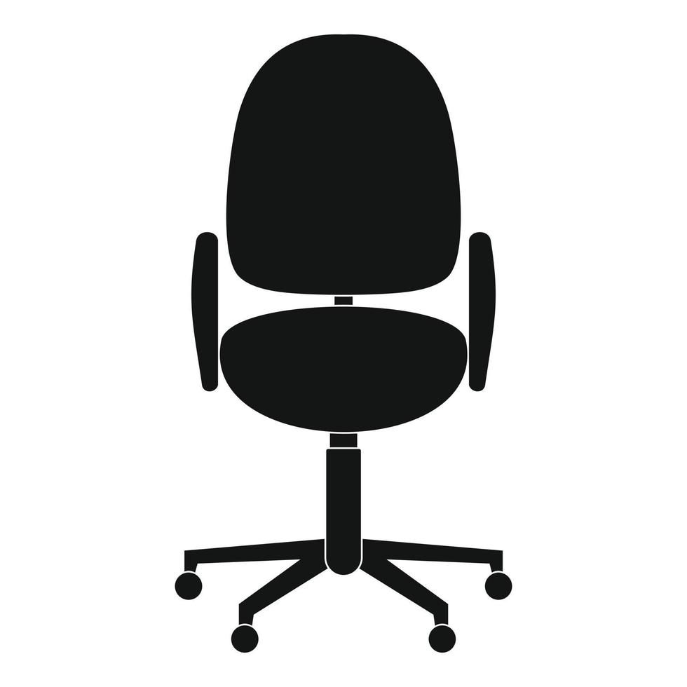 icono de silla de trabajo, estilo simple. vector