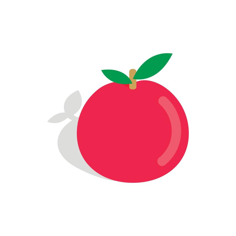 icono de manzana, estilo 3d isométrico vector