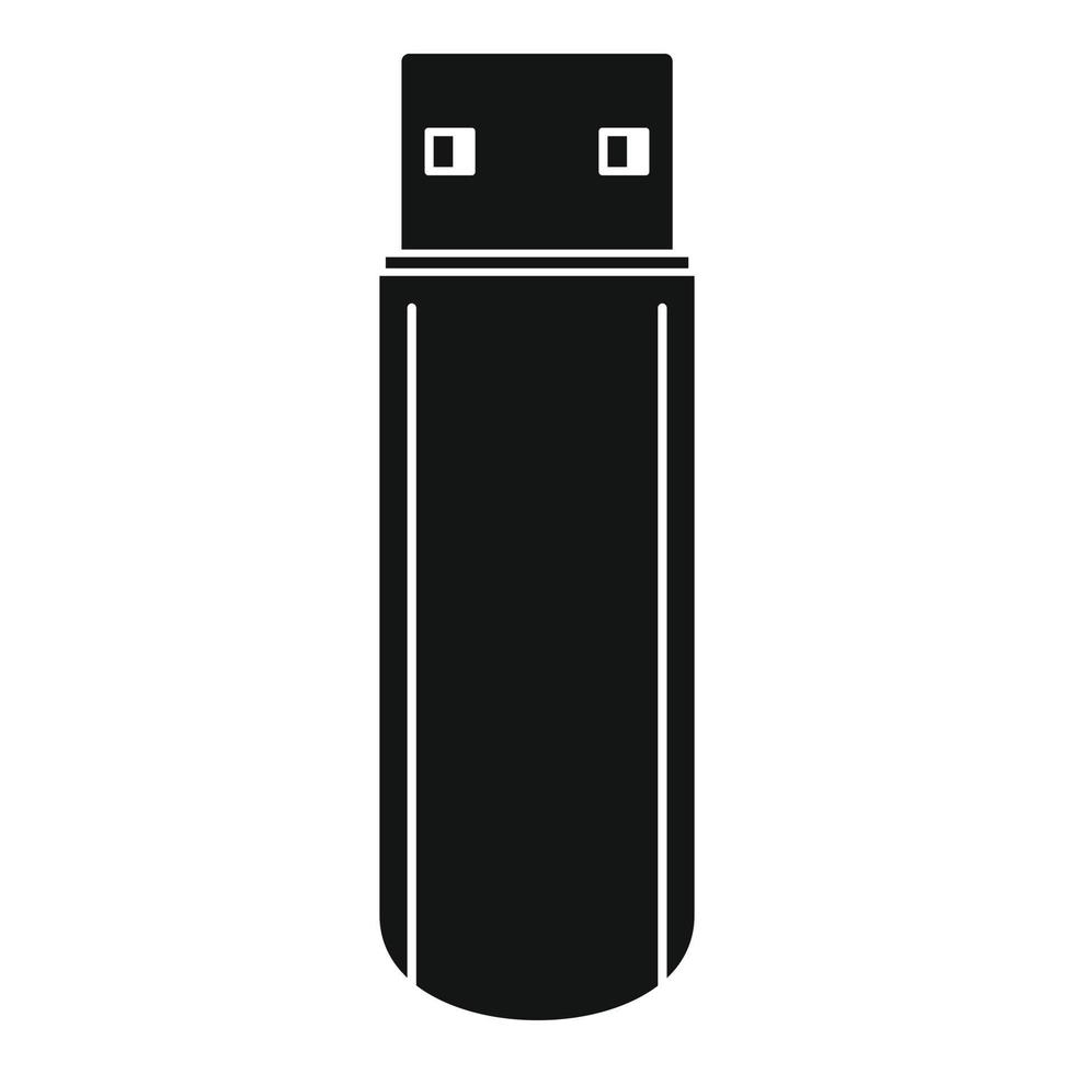 Big flash drive icon, simple style vector