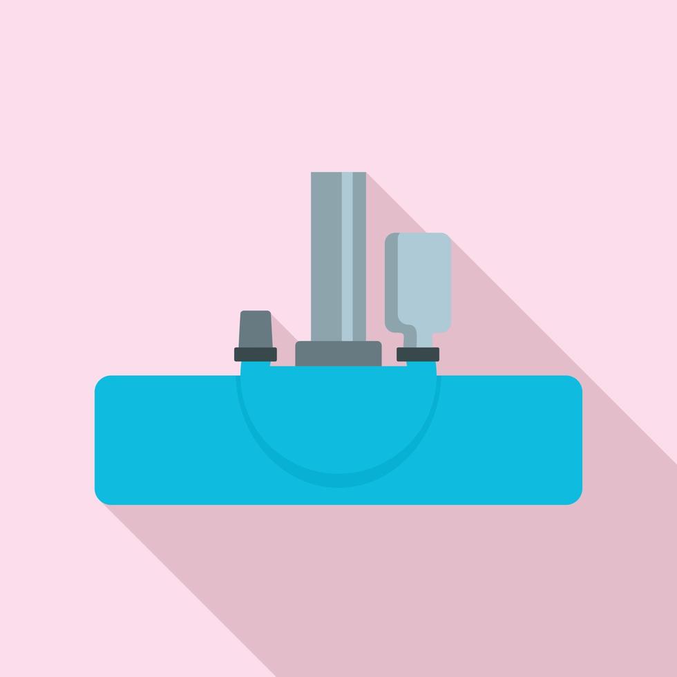 Vacuum cleanning head icon, flat style vector