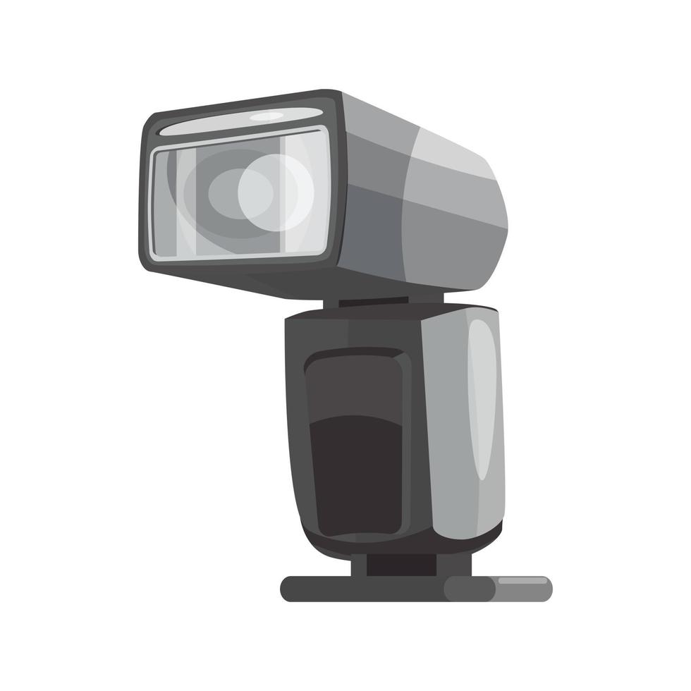 Photoflash icon, cartoon style vector