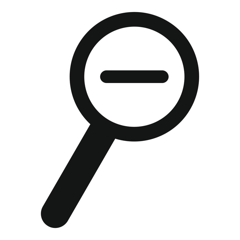 Cursor magnifier minus icon, simple black style 14448733 Vector Art at