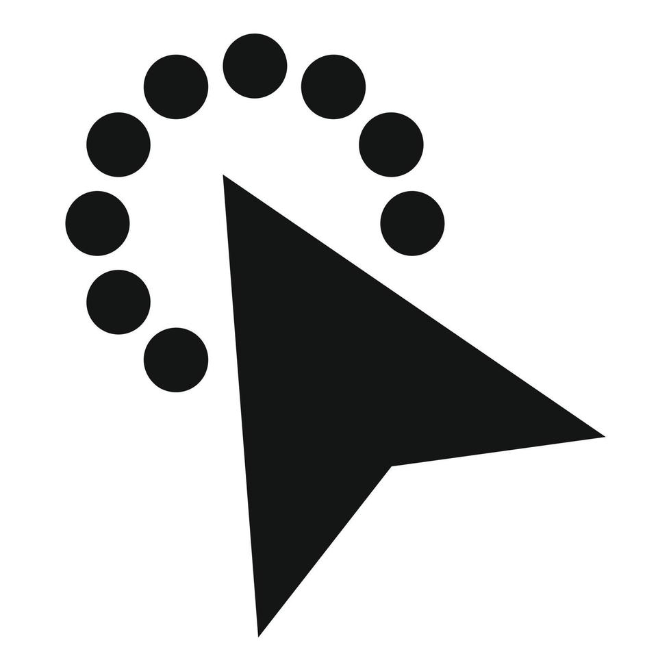 Cursor modern click icon, simple black style vector