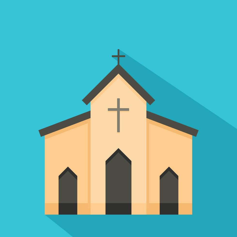 icono de capilla, estilo plano vector