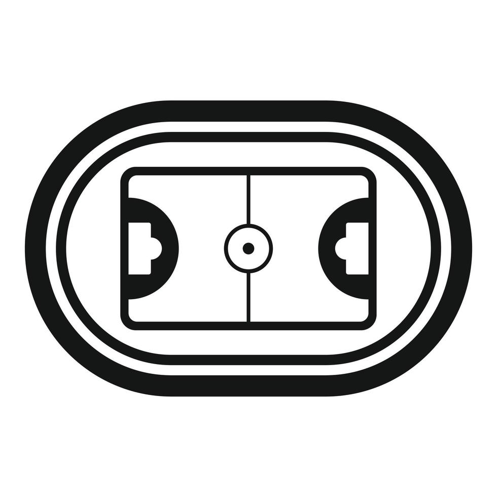 icono de campo de hockey superior, estilo simple vector