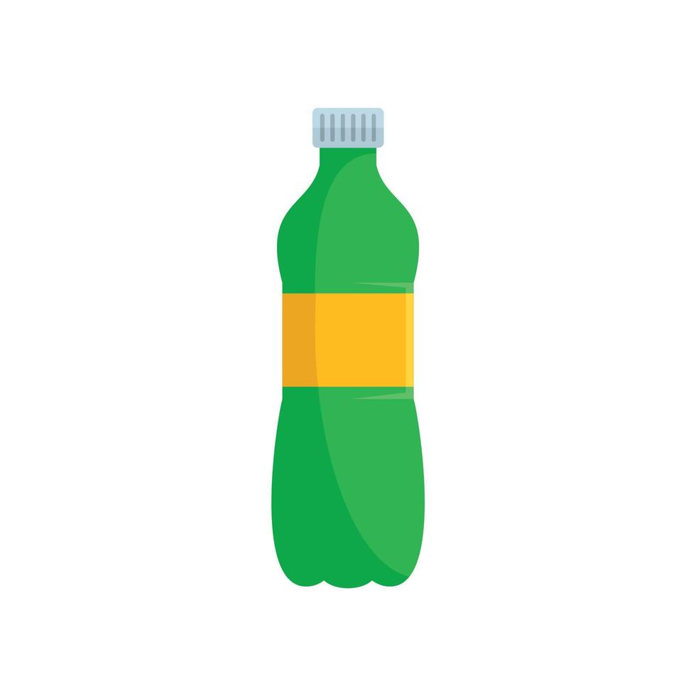 icono de botella de plástico de aloe, estilo plano vector