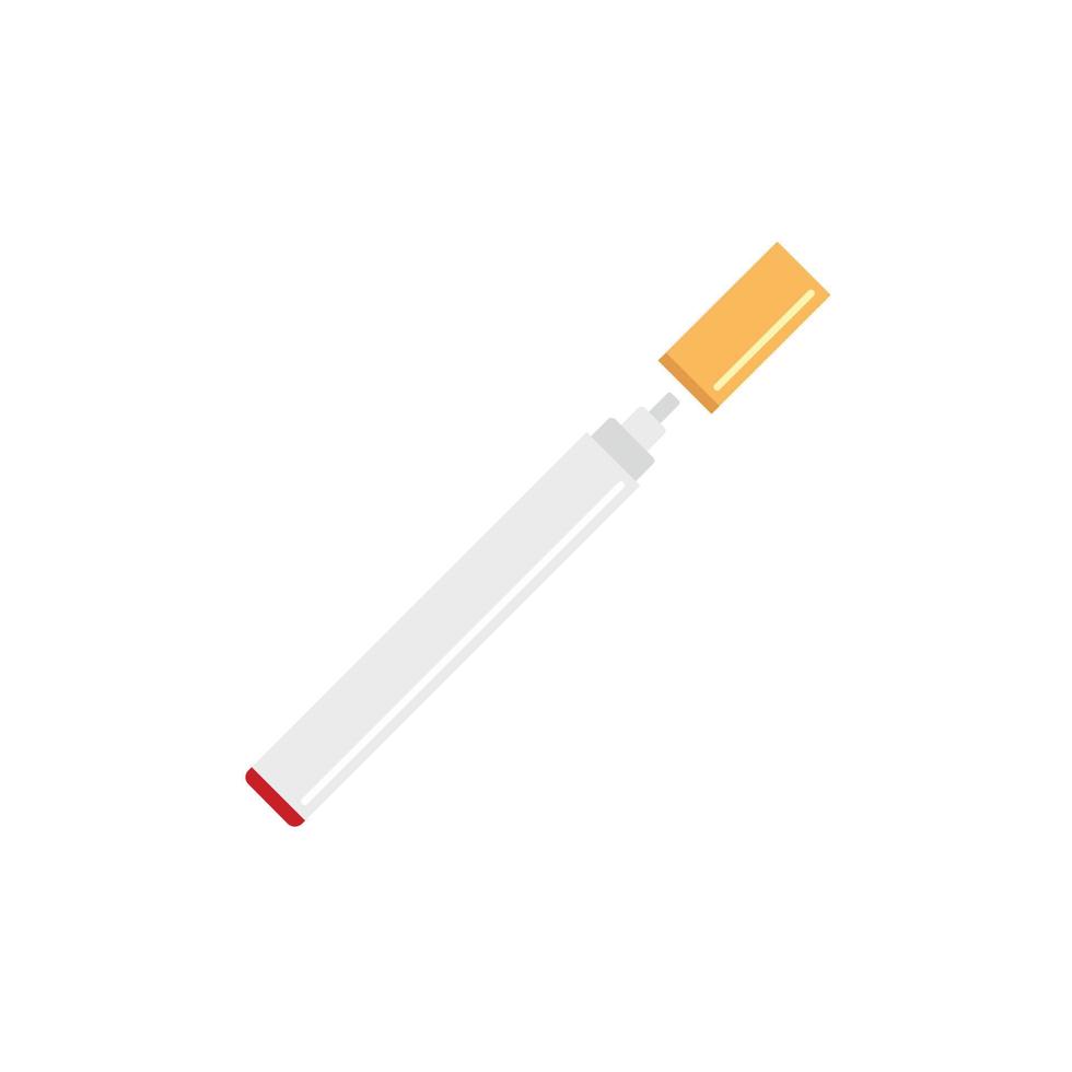 icono de cigarrillo electrónico, estilo plano vector