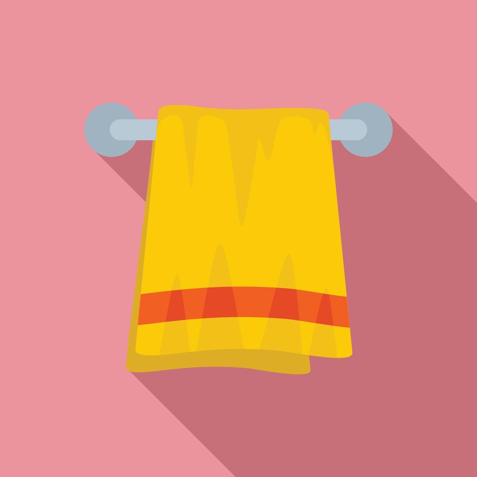 Bath towel icon, flat style vector