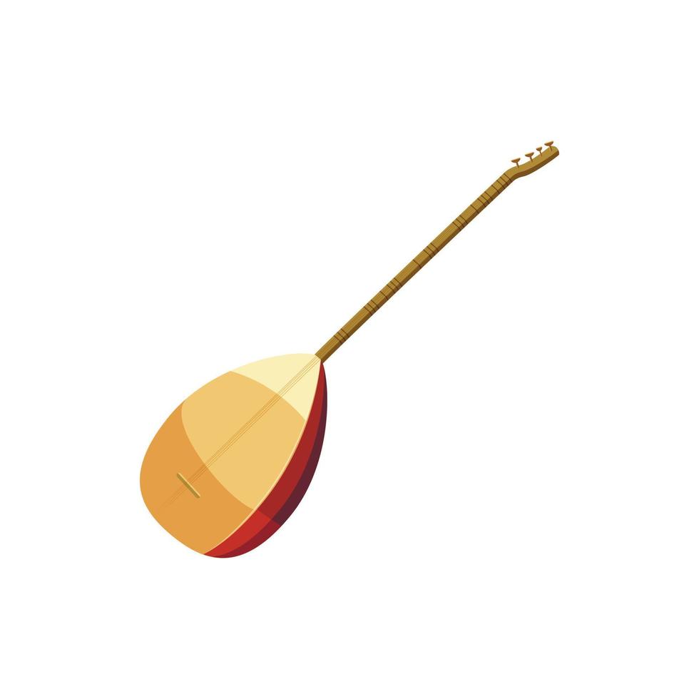 Saz traditional turkish music instrument icon vector