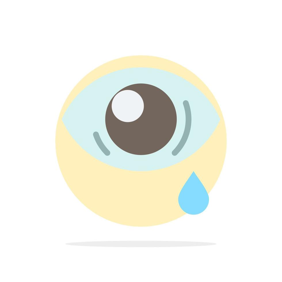 ojo caído ojo triste resumen círculo fondo plano color icono vector