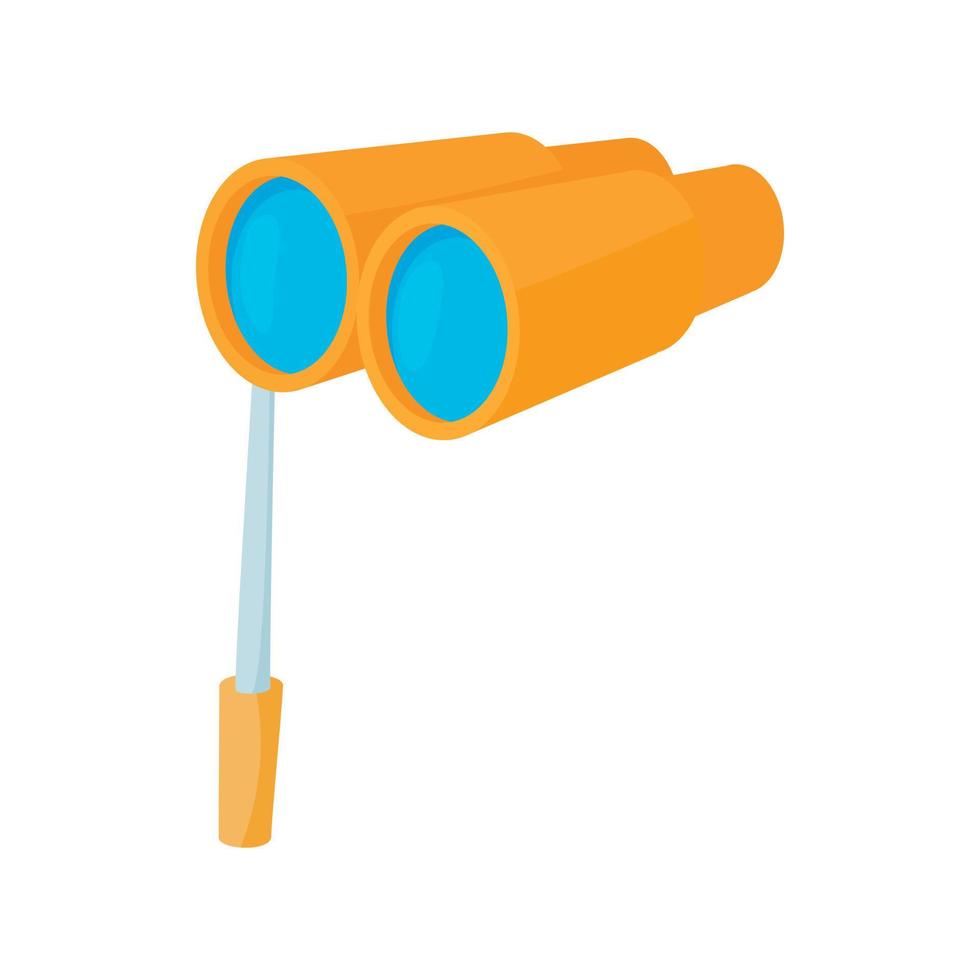 Theatrical binocular icon, cartoon style vector