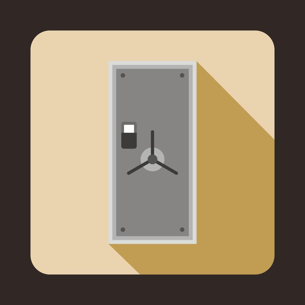 Safe door icon in flat style vector
