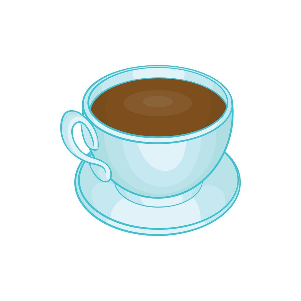 Cup of coffee icon, cartoon style vector