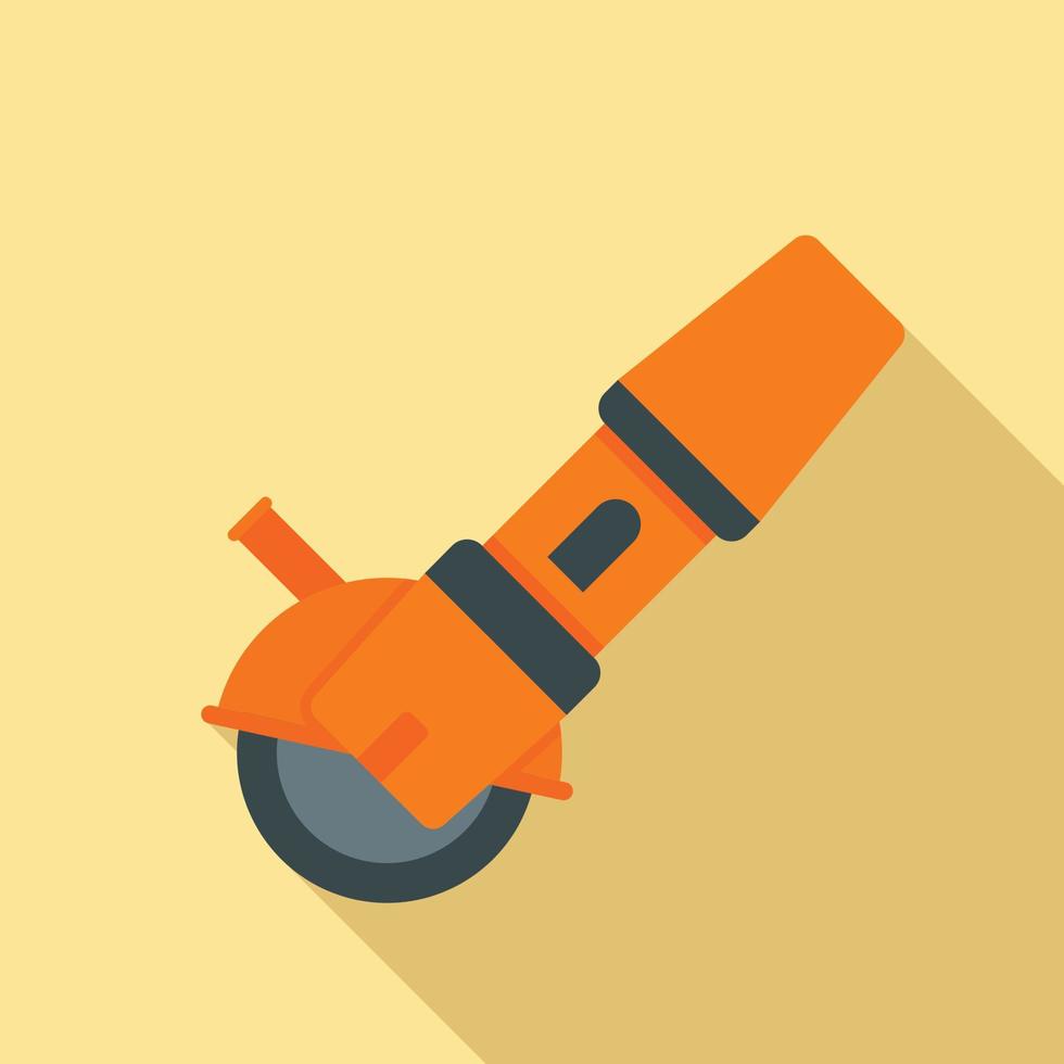 Angle grinder icon, flat style vector