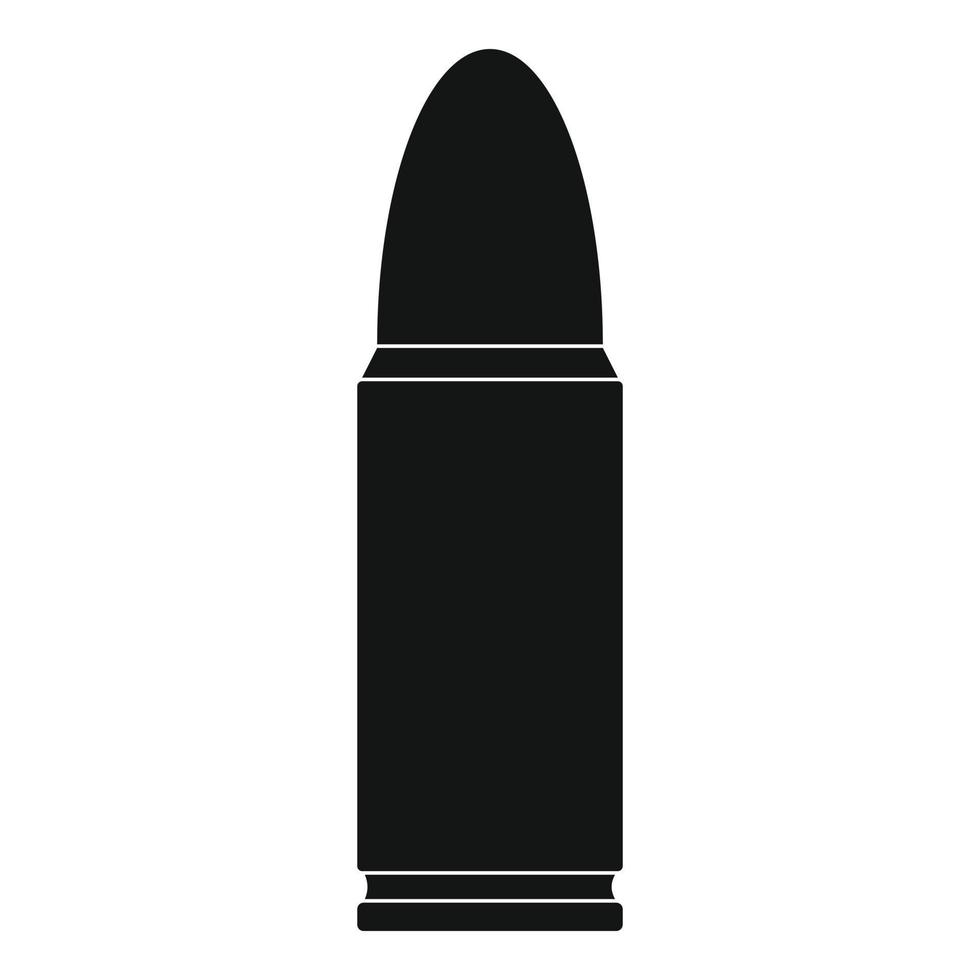 Metal cartridge icon, simple style vector
