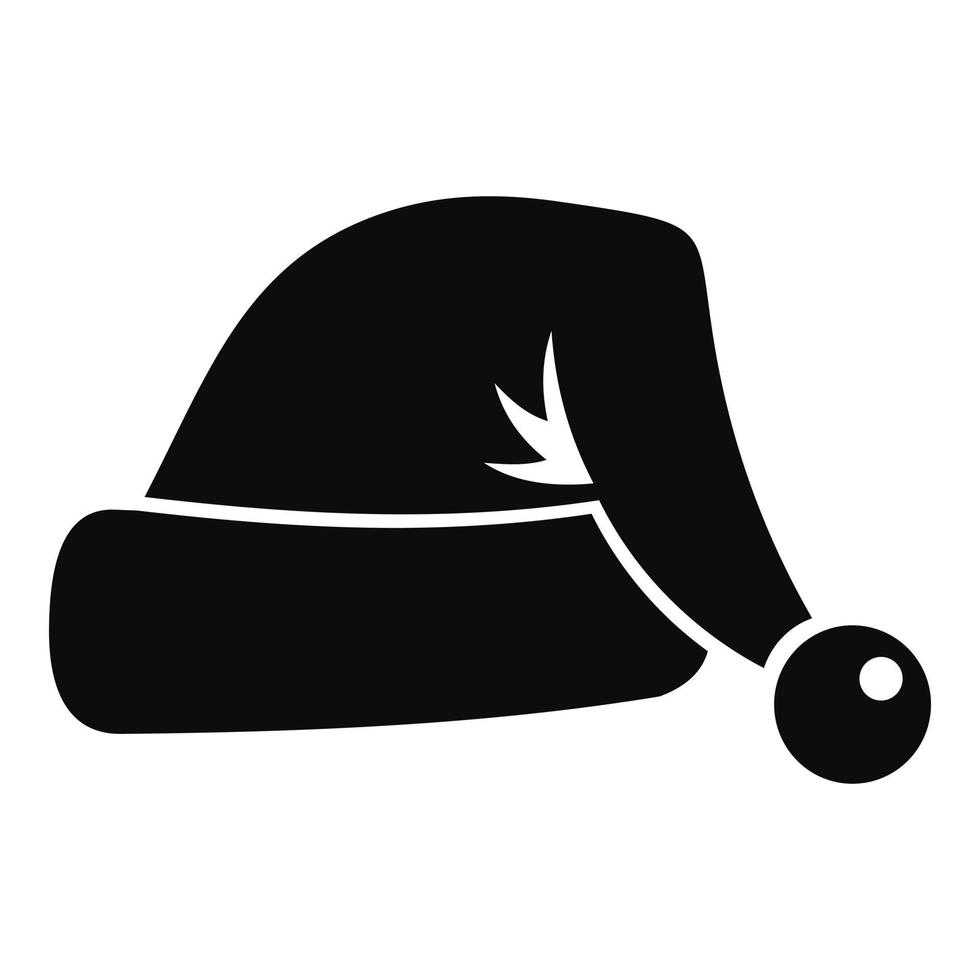 Santa hat icon, simple style vector