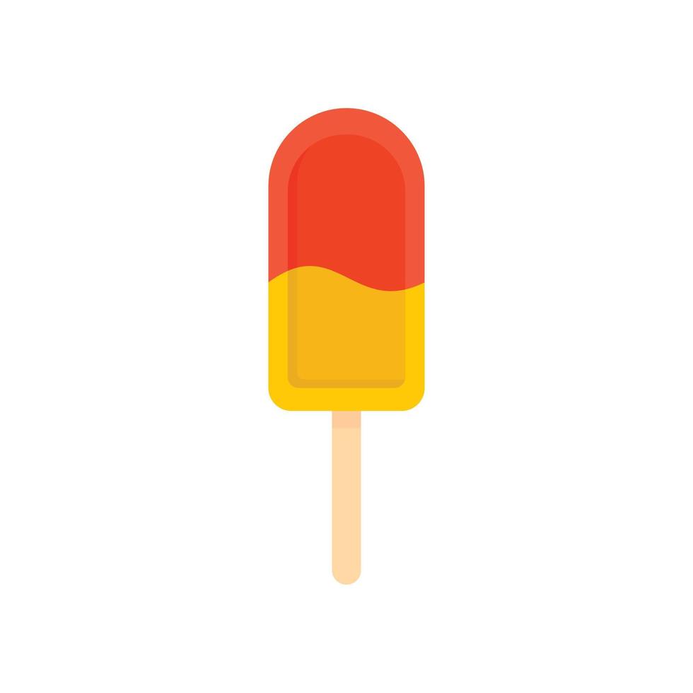 icono de helado rojo doble, tipo plano vector