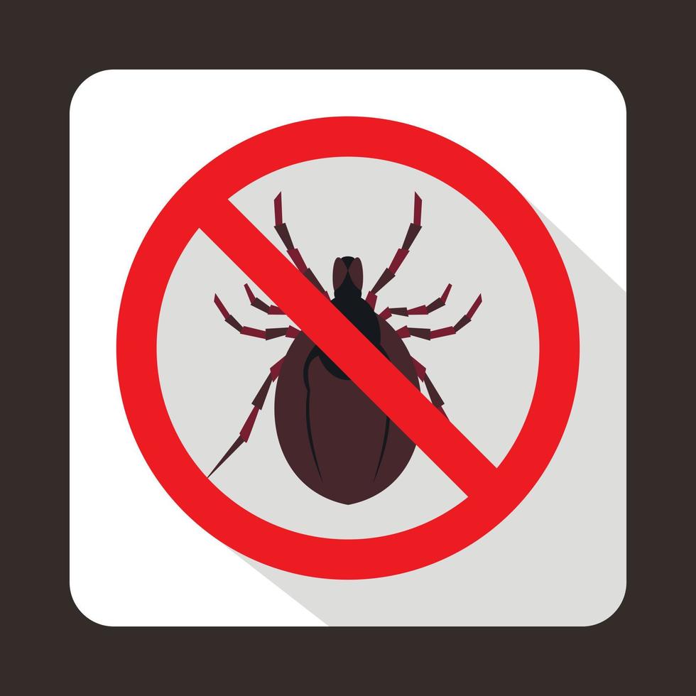 No bug sign icon in flat style vector