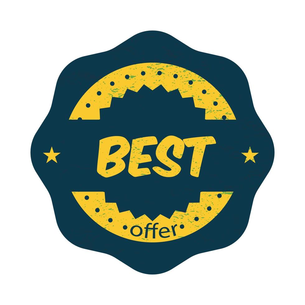 Best offer label in vintage style vector