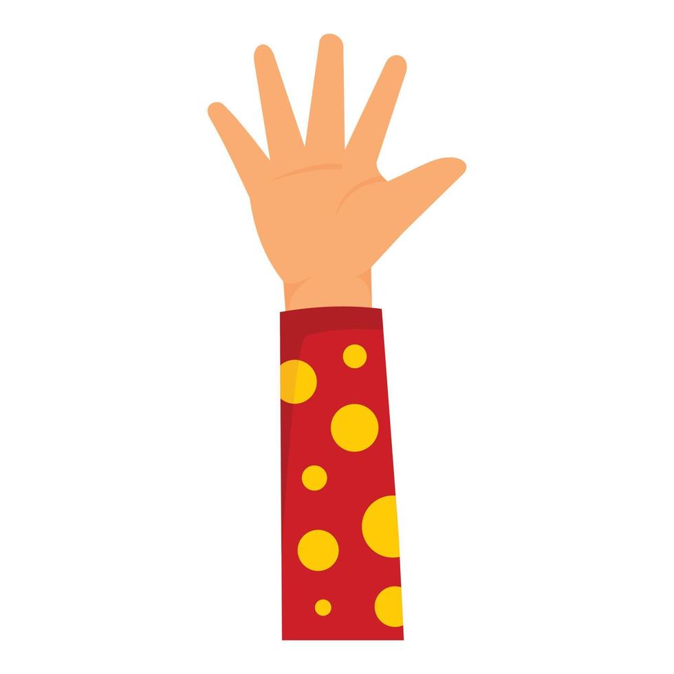 icono de mano de niño, tipo plano vector