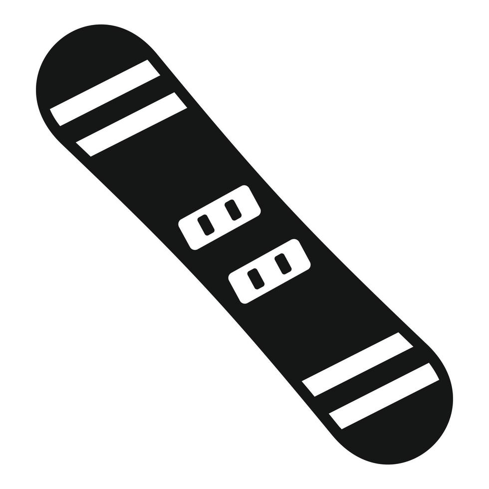 Snowboard icon, simple style vector