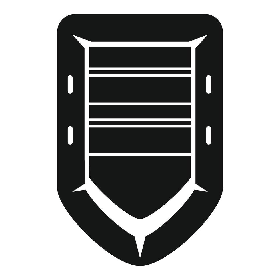 Rescue rubber boat icon, simple style vector