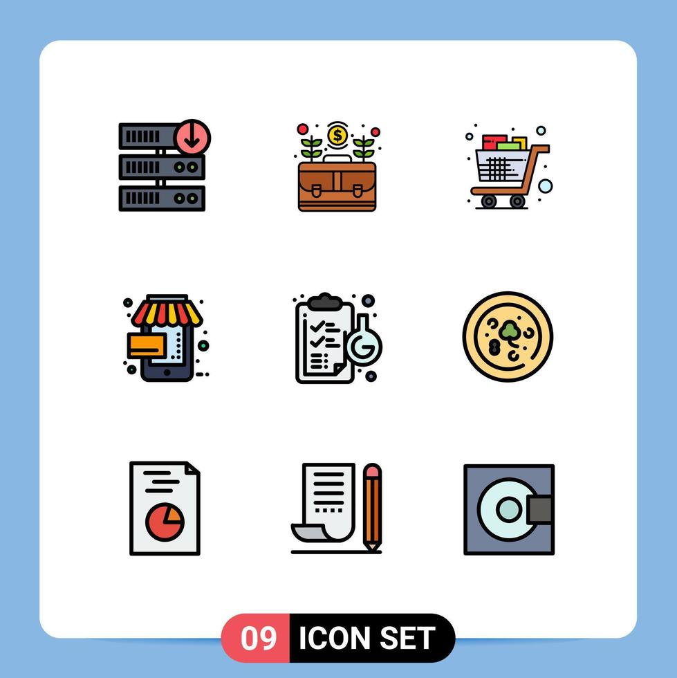 9 iconos creativos signos y símbolos modernos del viernes negro en línea crecen venta compras elementos de diseño vectorial editables vector