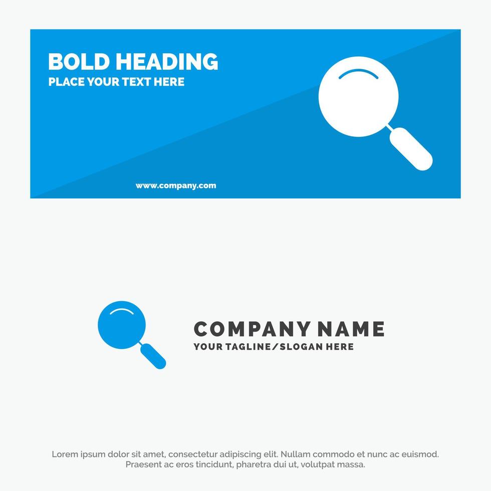 General Magnifier Magnify Search SOlid Icon Website Banner and Business Logo Template vector