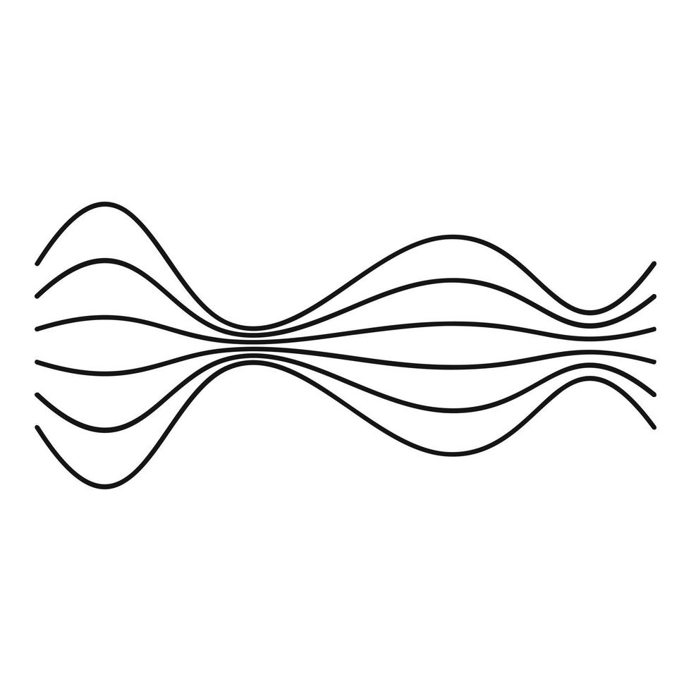 Equalizer music radio icon, simple black style vector