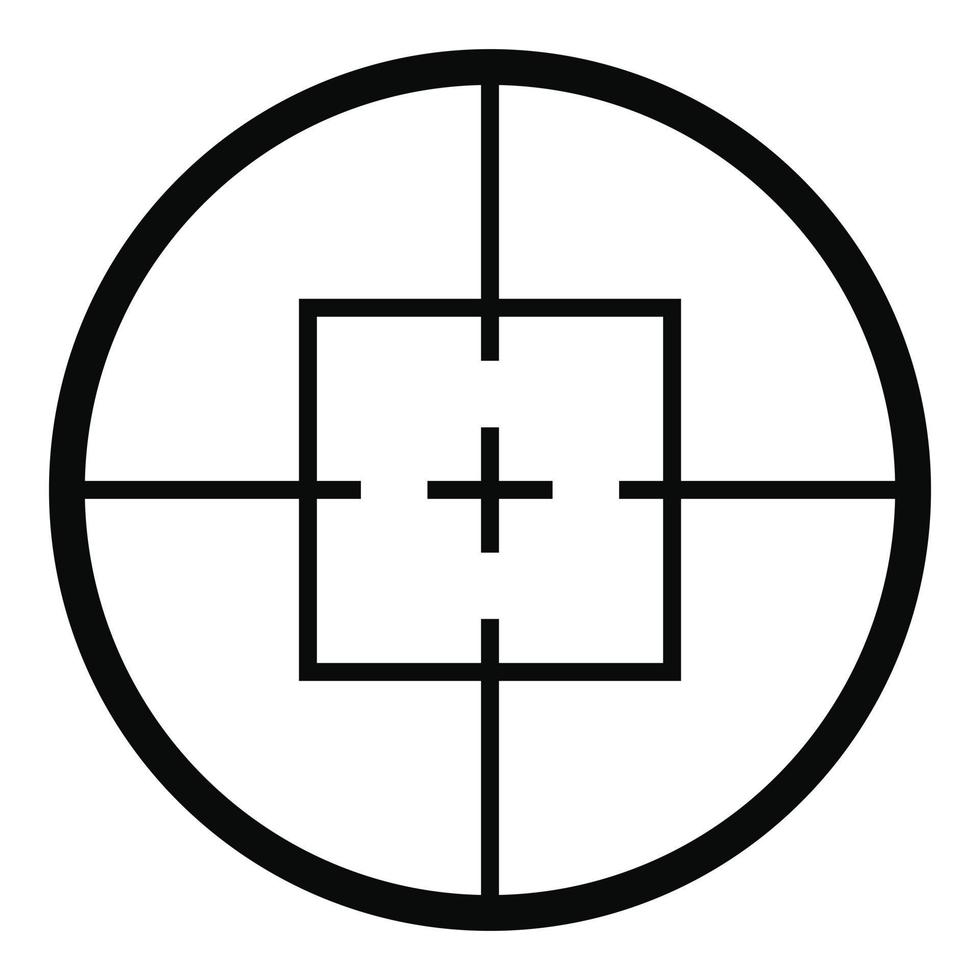 Aiming device icon, simple style. vector