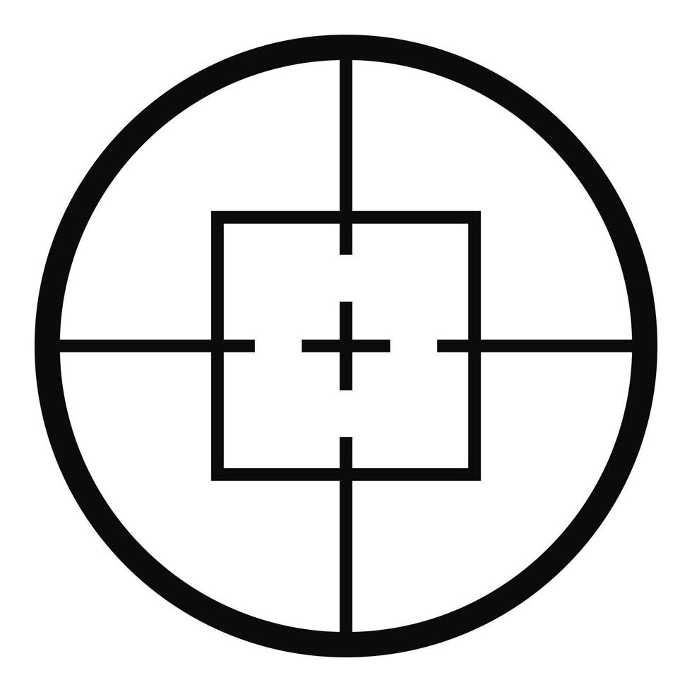 Aiming device icon, simple style. vector