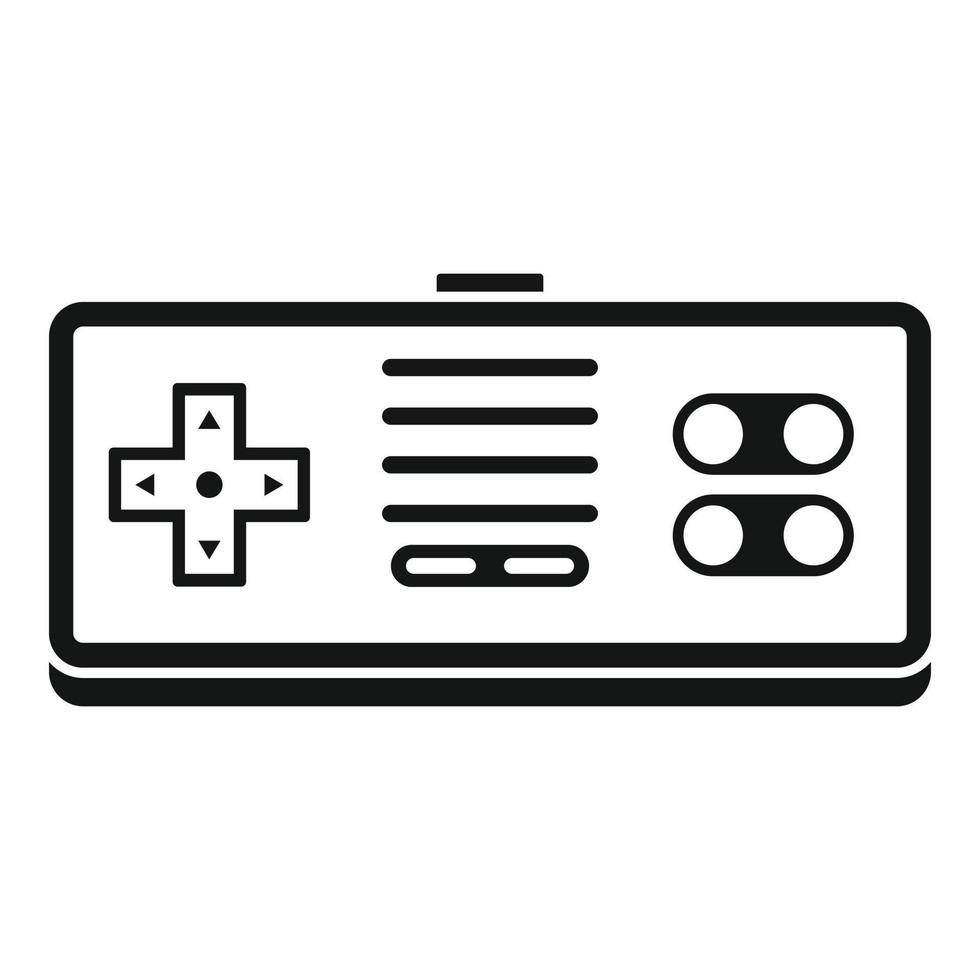 Gaming controller icon, simple style vector