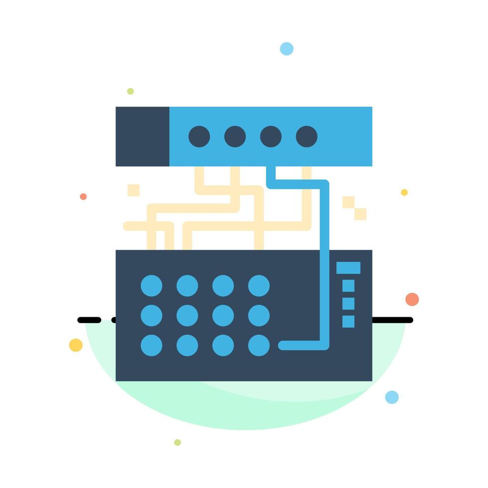 Analog Connection Device Module Sound Abstract Flat Color Icon Template vector