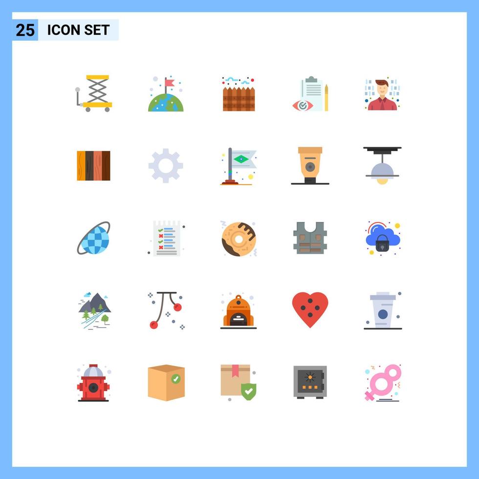 Set of 25 Modern UI Icons Symbols Signs for development control estate checklist quality control Editable Vector Design Elements